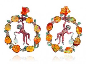 Earrings by Lydia Courteille collection magazine