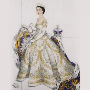 A Sketch of the Coronation dress, 1953, Norman Hartnell 