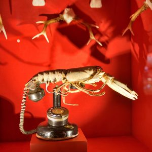 THE LOBSTER TELEPHONE Also known as the Aphrodisiac Telephone, this work is one of the most emblematic surrealist objects in which Dali combines the lobster with erotic desire. ©Respective owners of the copyrights