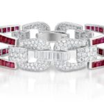 ArtDeco Ruby Diamond Bracelet Stephen Silver