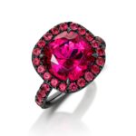 Stephen Silver Rubellite Tourmaline Red Spinel Ring